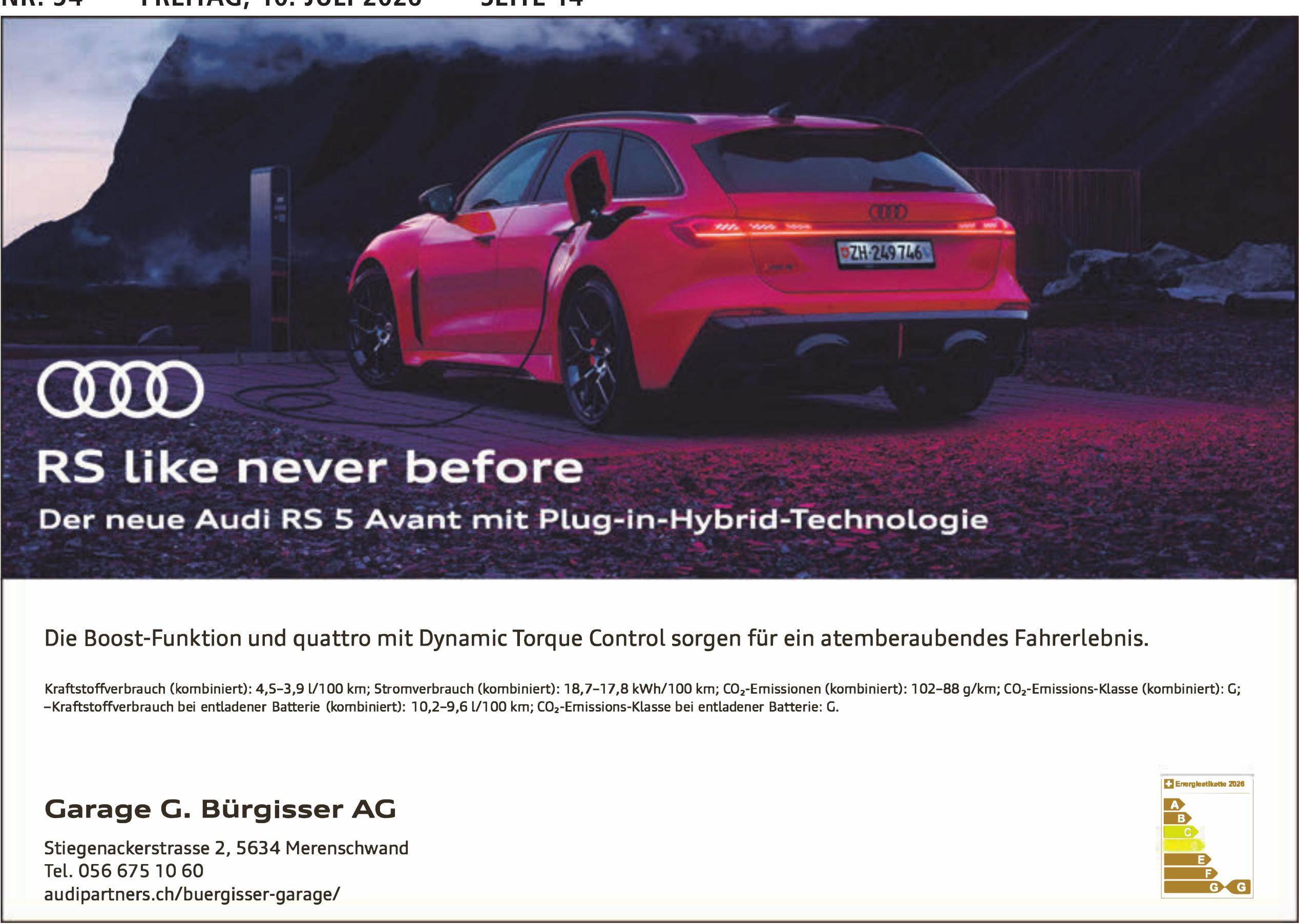 Garage G. Bürgisser AG, Merenschwand - RS like never before