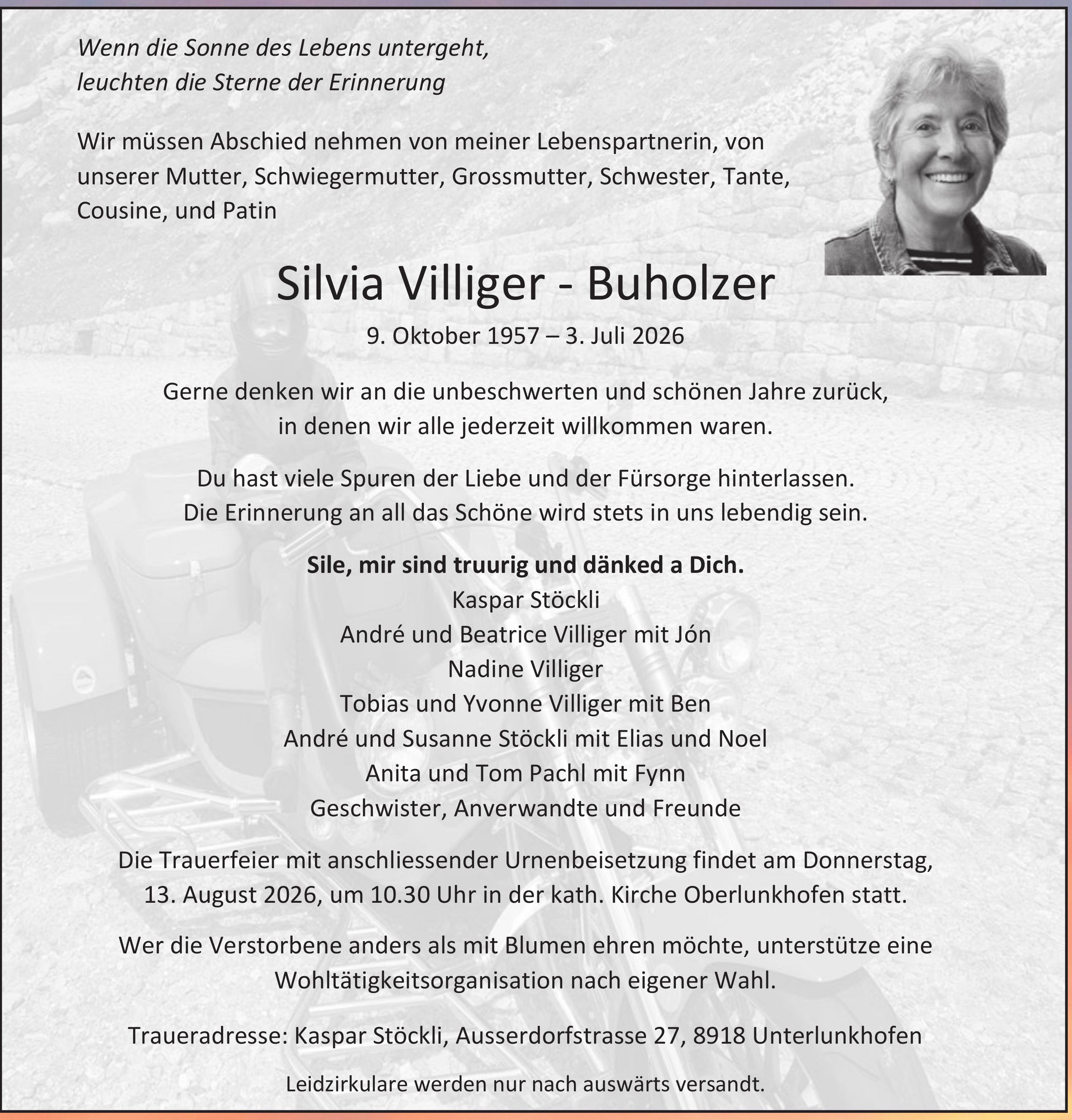 Villiger - Buholzer Silvia, Juli 2026 / TA