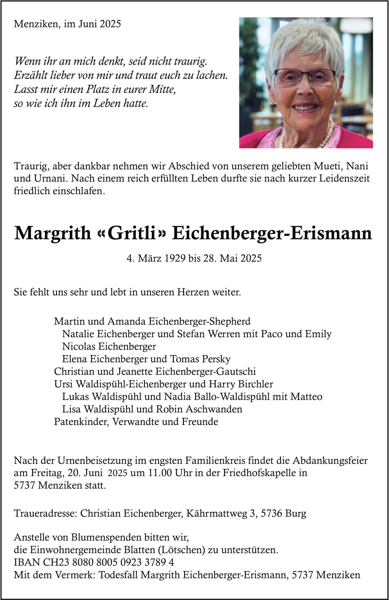 Eichenberger-Erismann Margrith 
