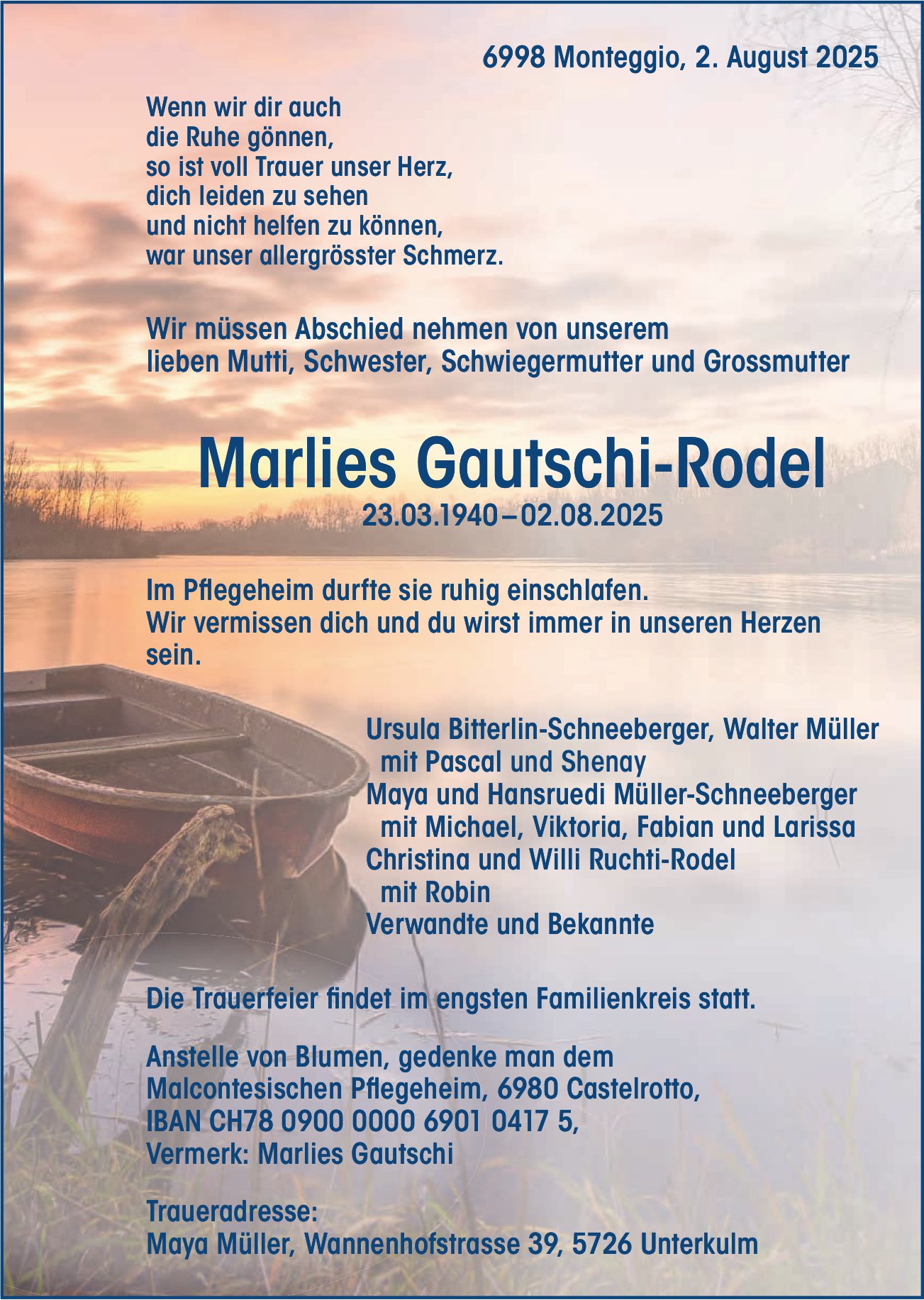 Gautschi-Rodel Marlies, August 2025 / TA