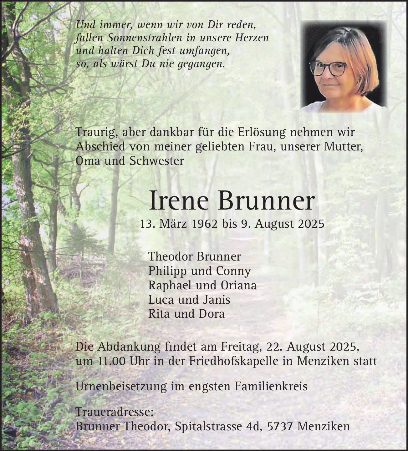 Brunner Irene, August 2025 / TA