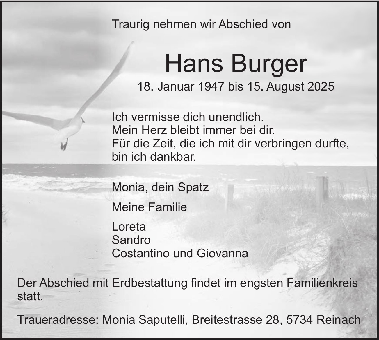 Burger Hans, August 2025 / TA