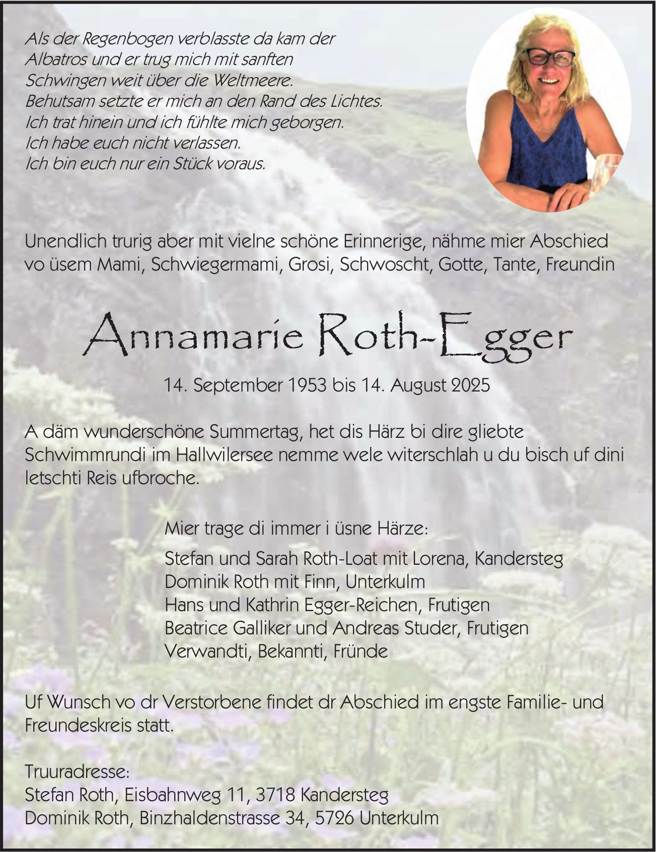 Roth-Egger Annamarie, August 2025 / TA