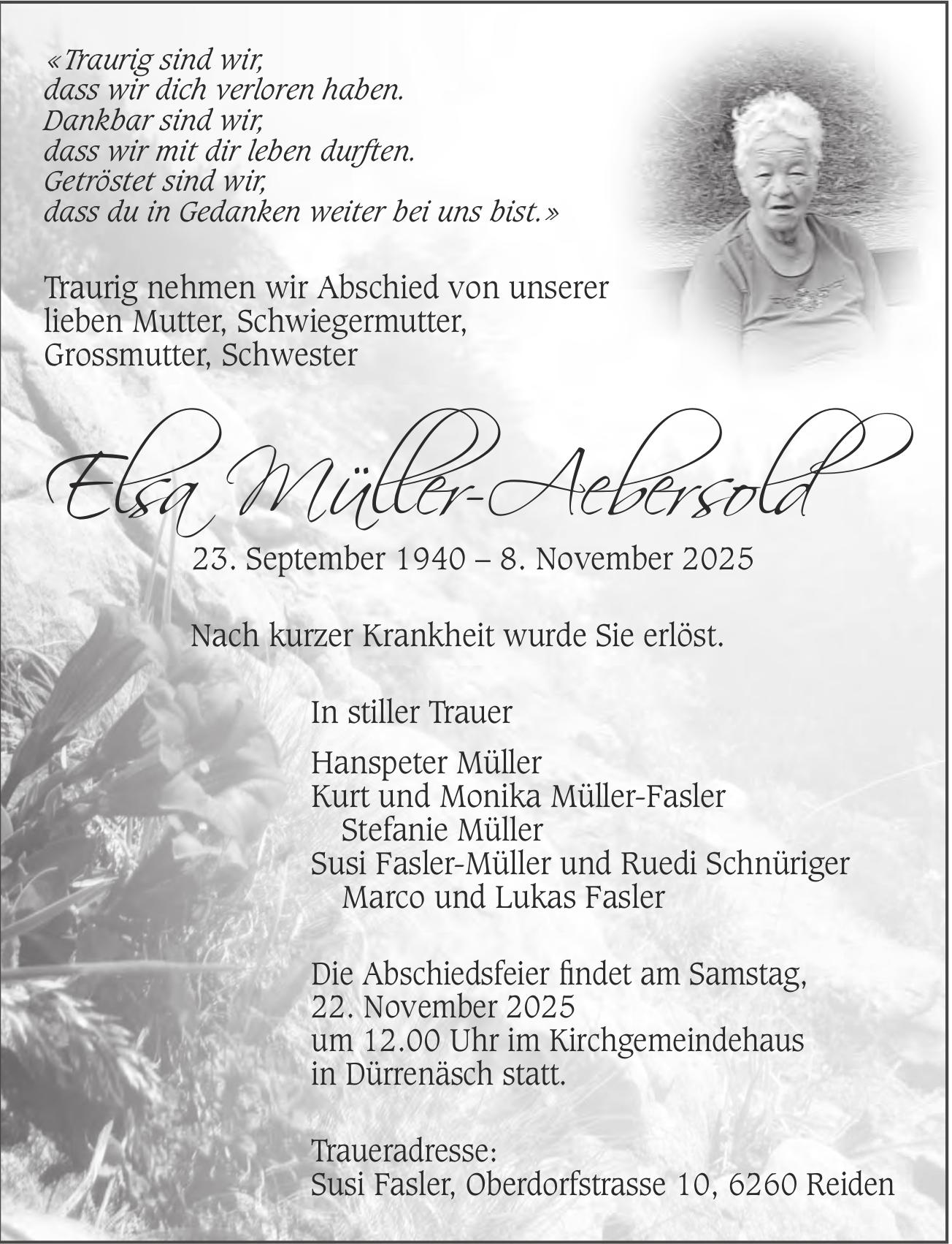 Aebersold Elsa Müller, November 2025 / TA