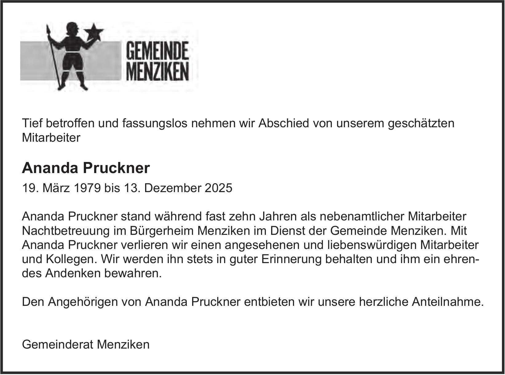Pruckner Ananda, Dezember 2013 / TA