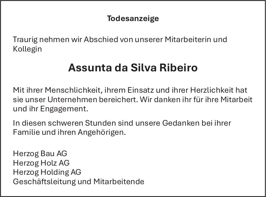 da Silva Ribeiro Assunta / TA