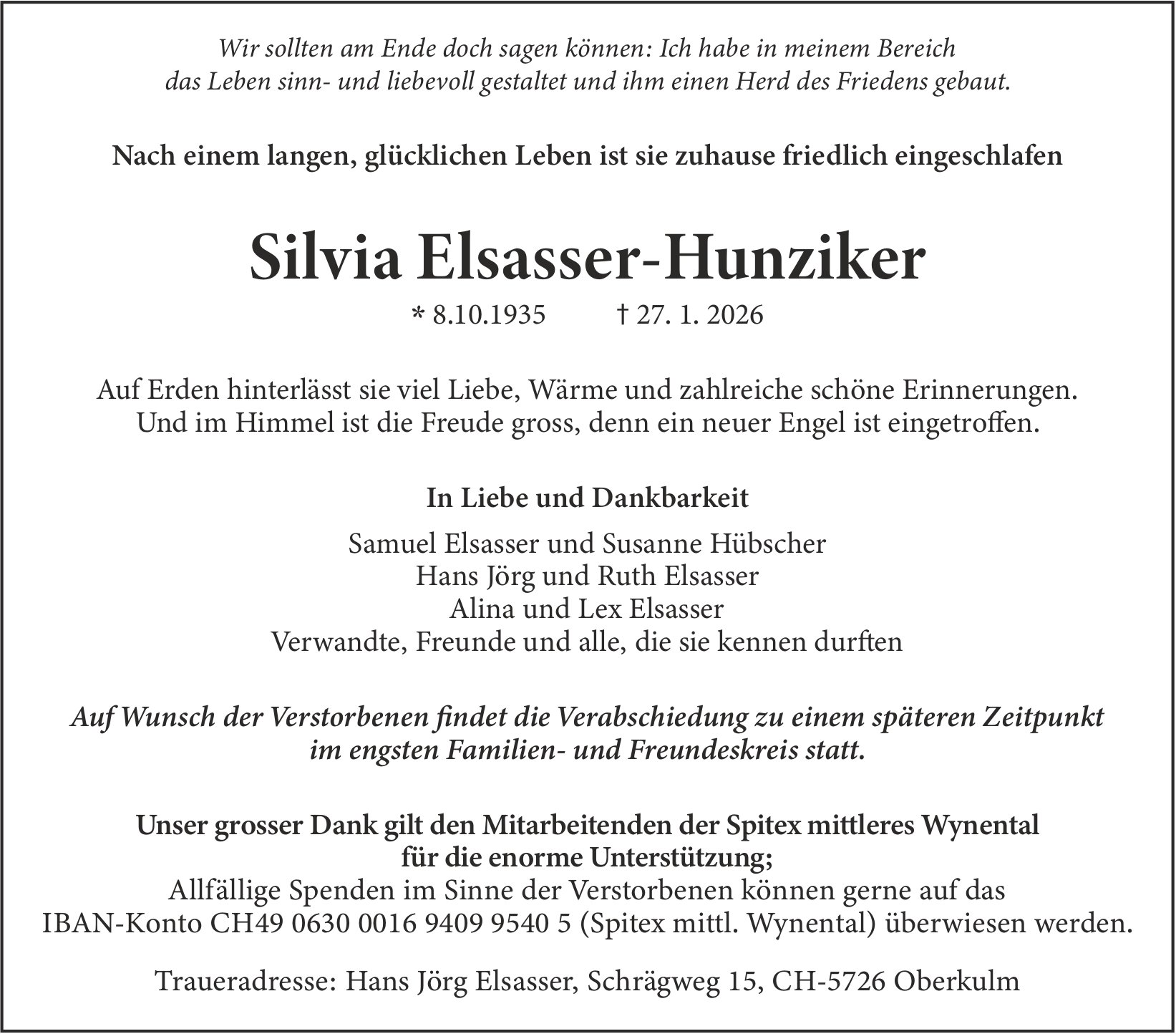 Elsasser-Hunziker Silvia / TA