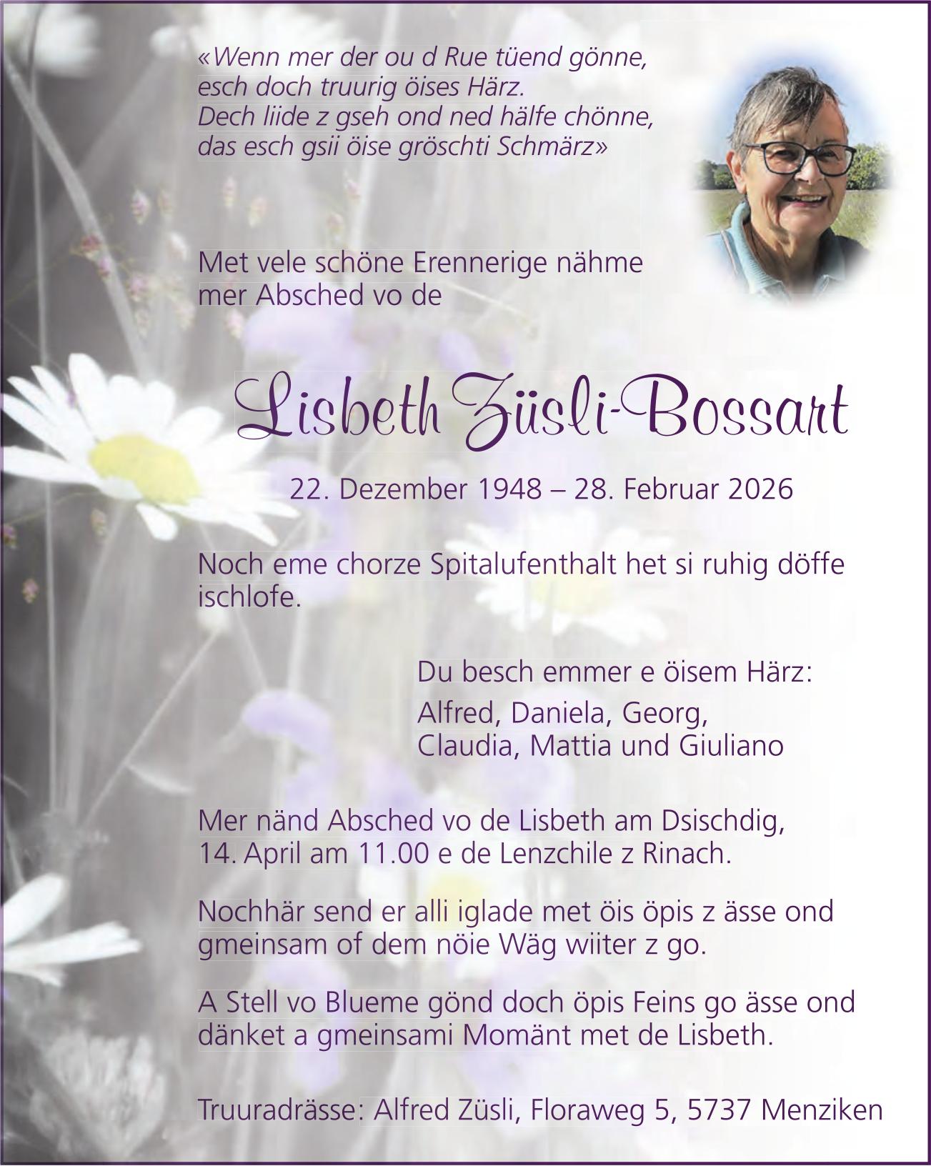 Züsli-Bossart Lisbeth, Februar 2026 / TA
