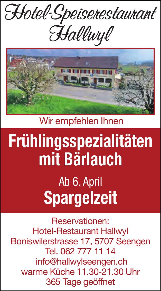 Hotel-Speiserestaurant Hallwyl, Seengen - Frühlingsspezialitäten mit Bärlauch