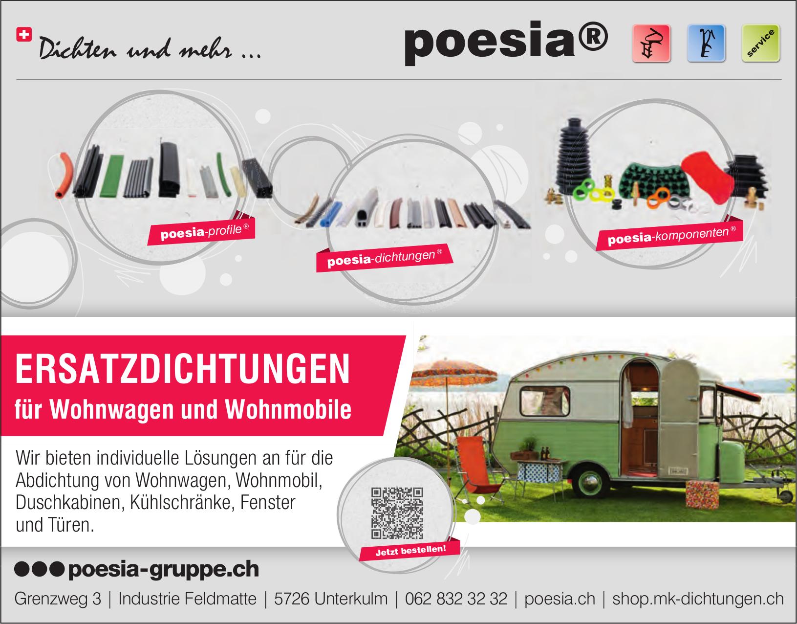 poesia, Unterkulm - ERSATZDICHTUNGEN für Wohnwagen und Wohnmobile