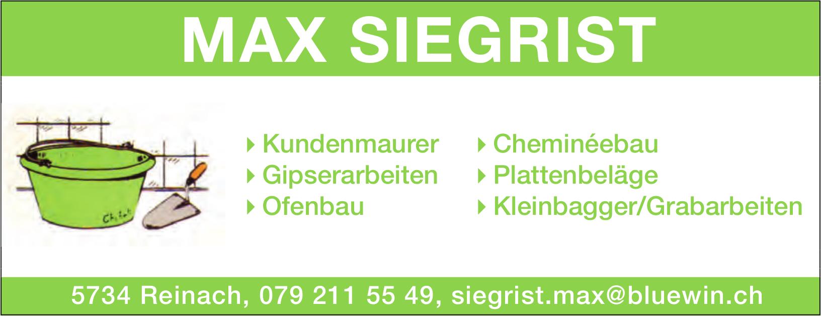 Reinach - MAX SIEGRIST