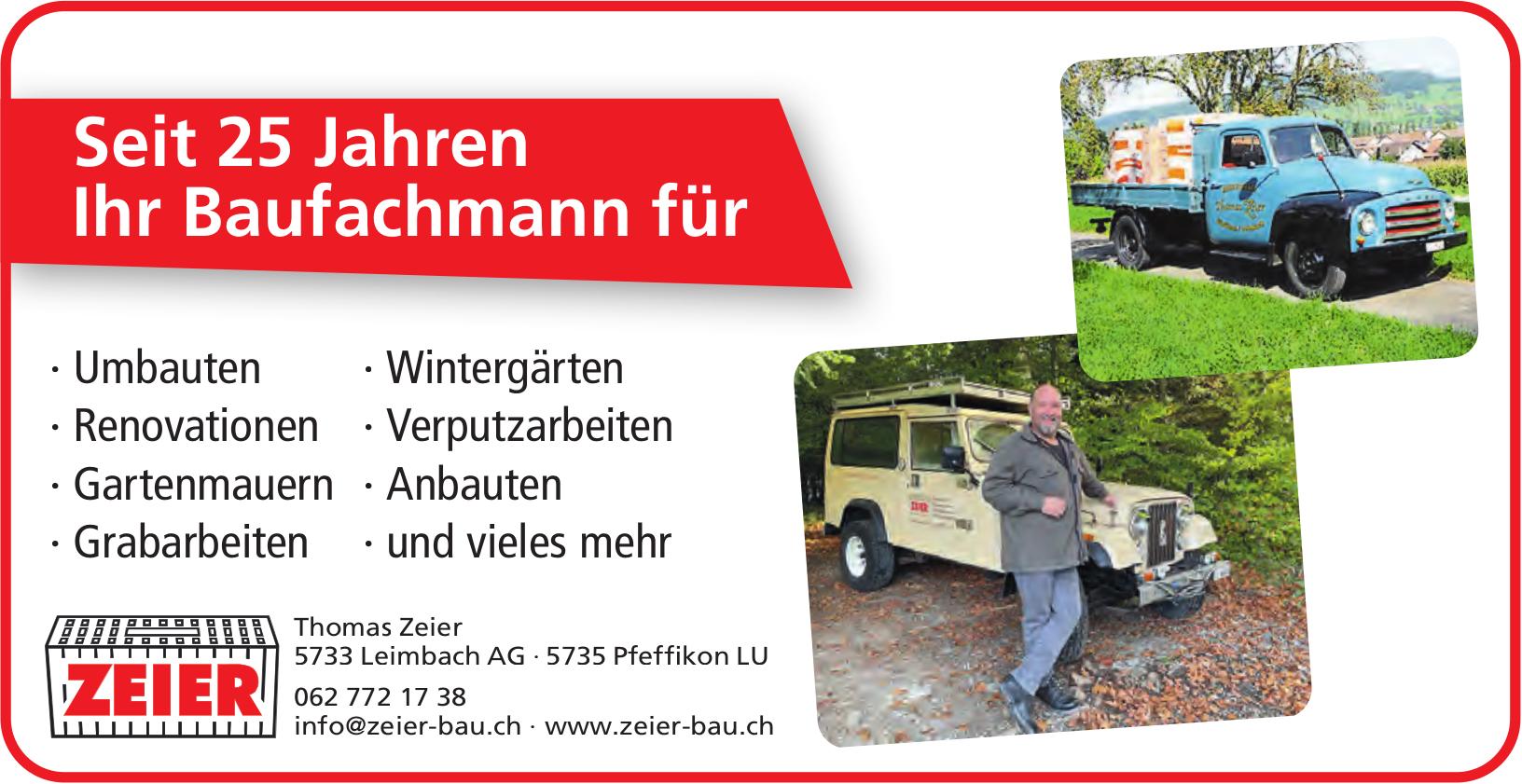 Thomas Zeier, Pfeffikon - · Umbauten·Renovationen·Gartenmauern·Grabarbeiten