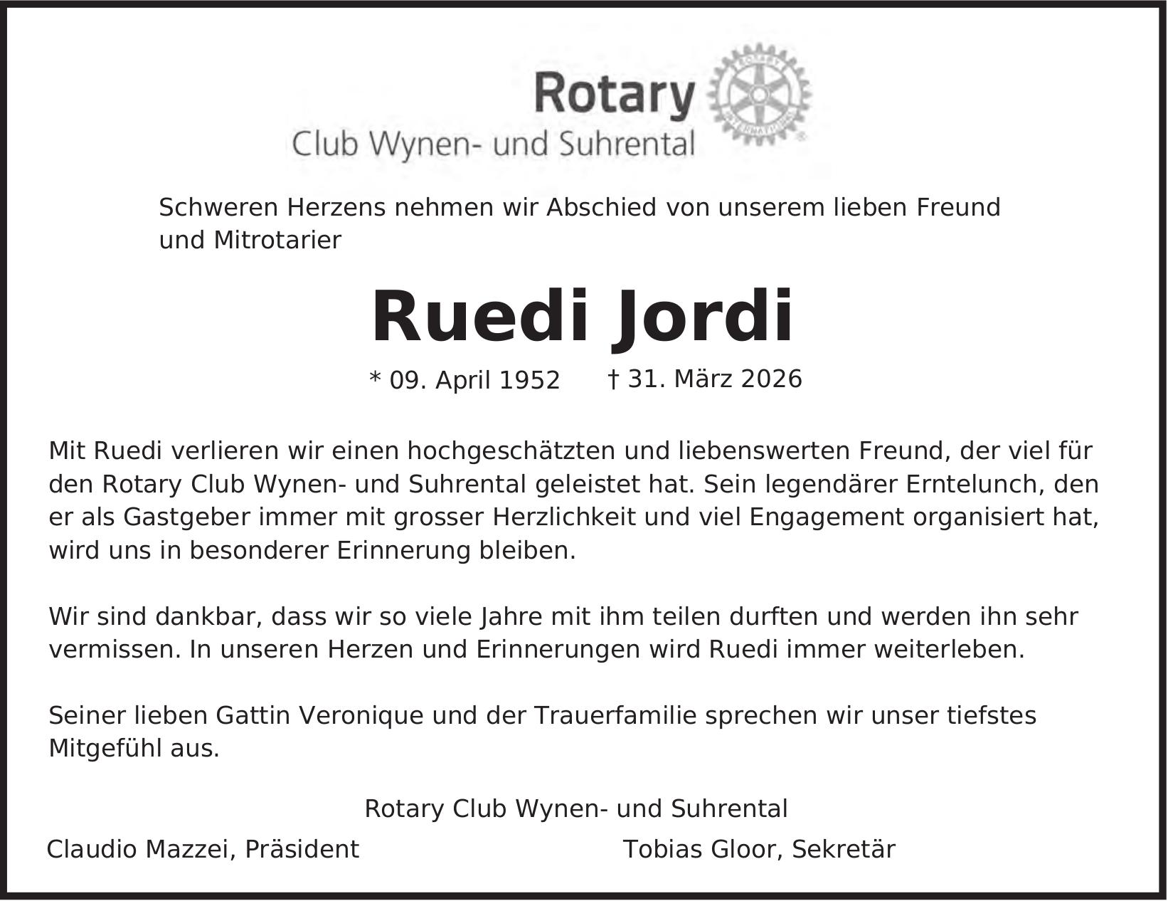 Jordi Ruedi, März 2026 / TA