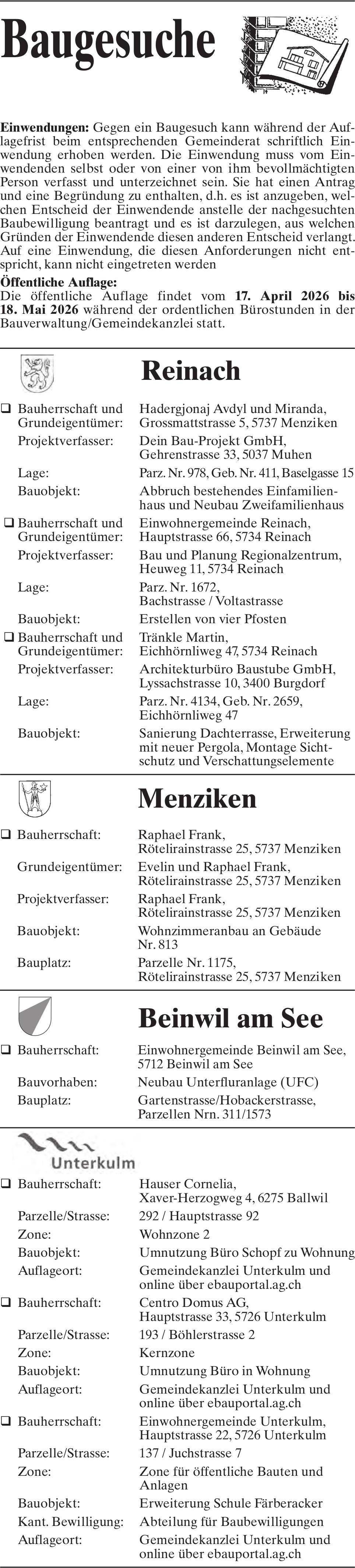 Baugesuche