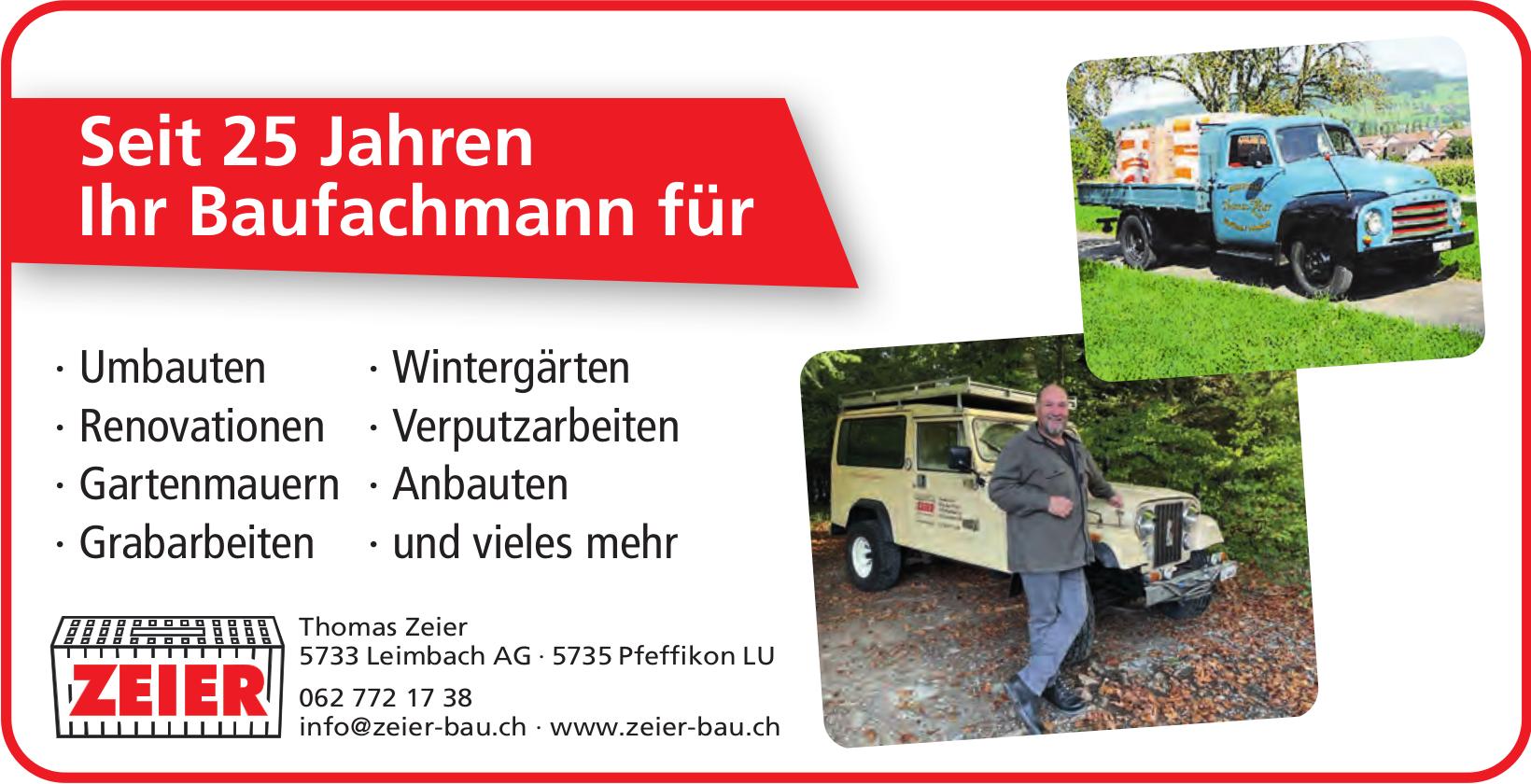 Zeier, Pfeffikon Lu - Seit 25 Jahren Ihr Baufachmann für