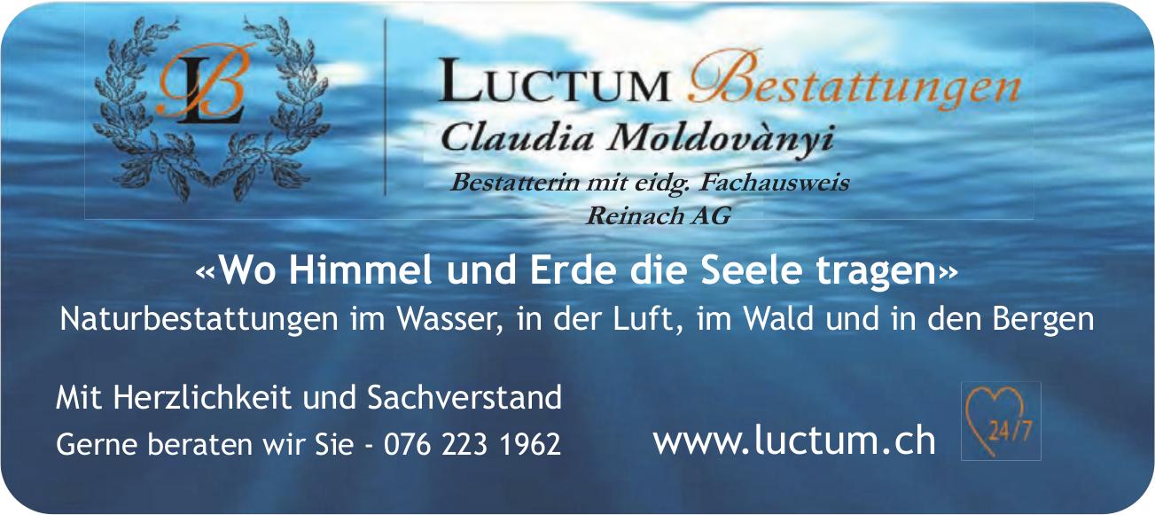 Luctum Bestattungen Claudia Moldoványi, Reinach - Wo Himmel und Erde die Seele tragen