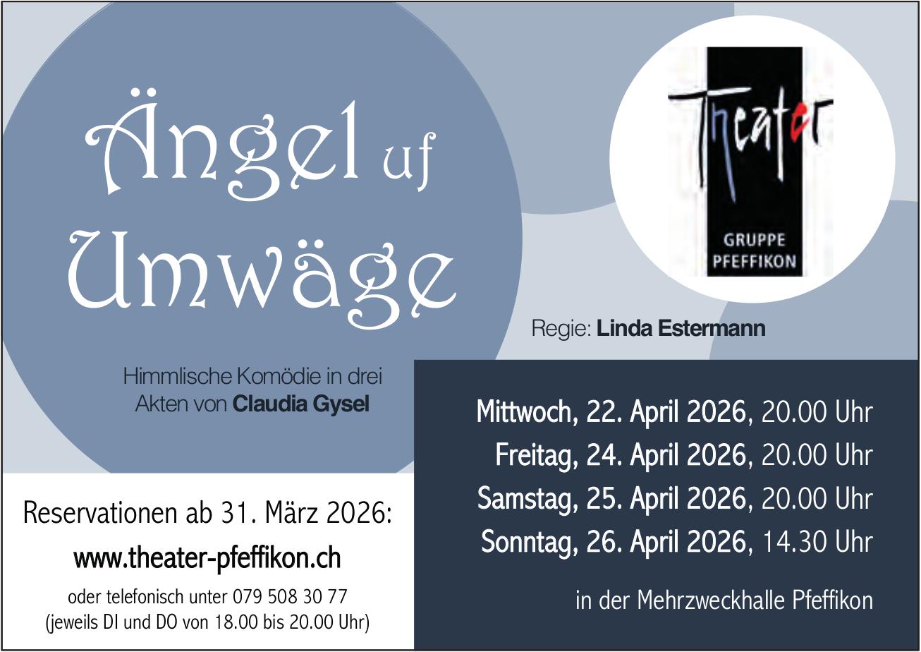 Ängel uf Umwäge, 22. - 26. April, Mehrzweckhalle Pfäffikon
