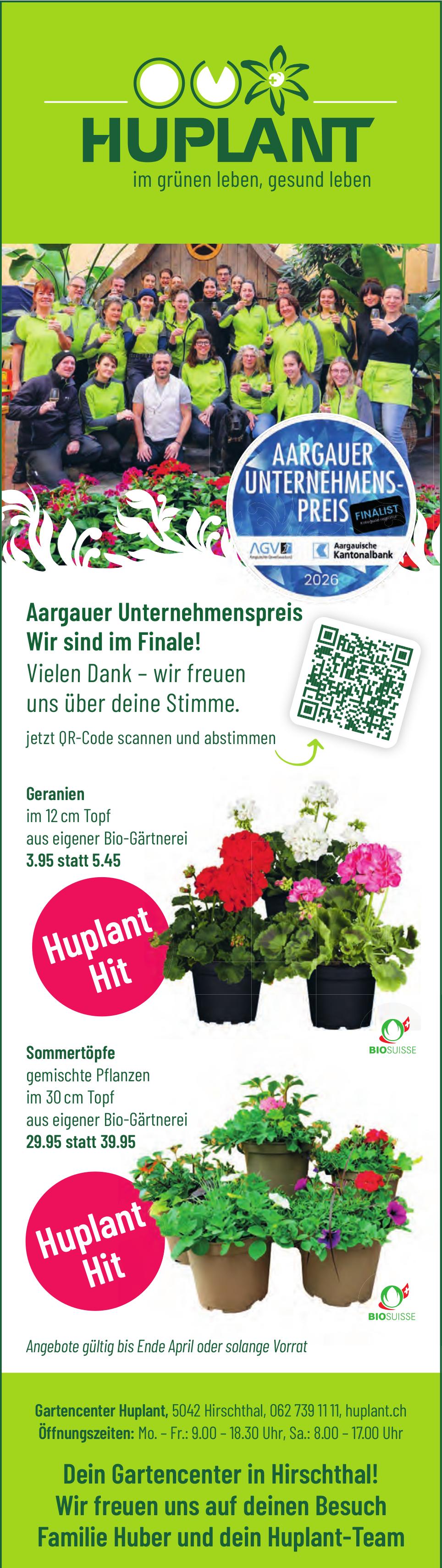 Huplant, Hirschthal - Dein Gartencenter in Hirschthal!