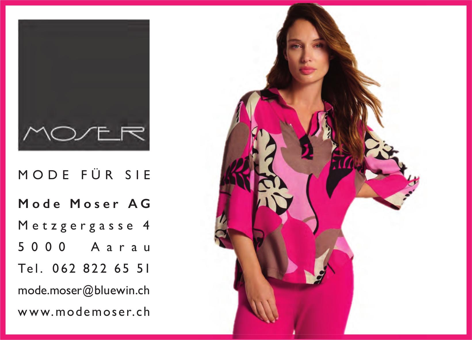 Mode Moser AG, Aarau - MODE FÜR SIE
