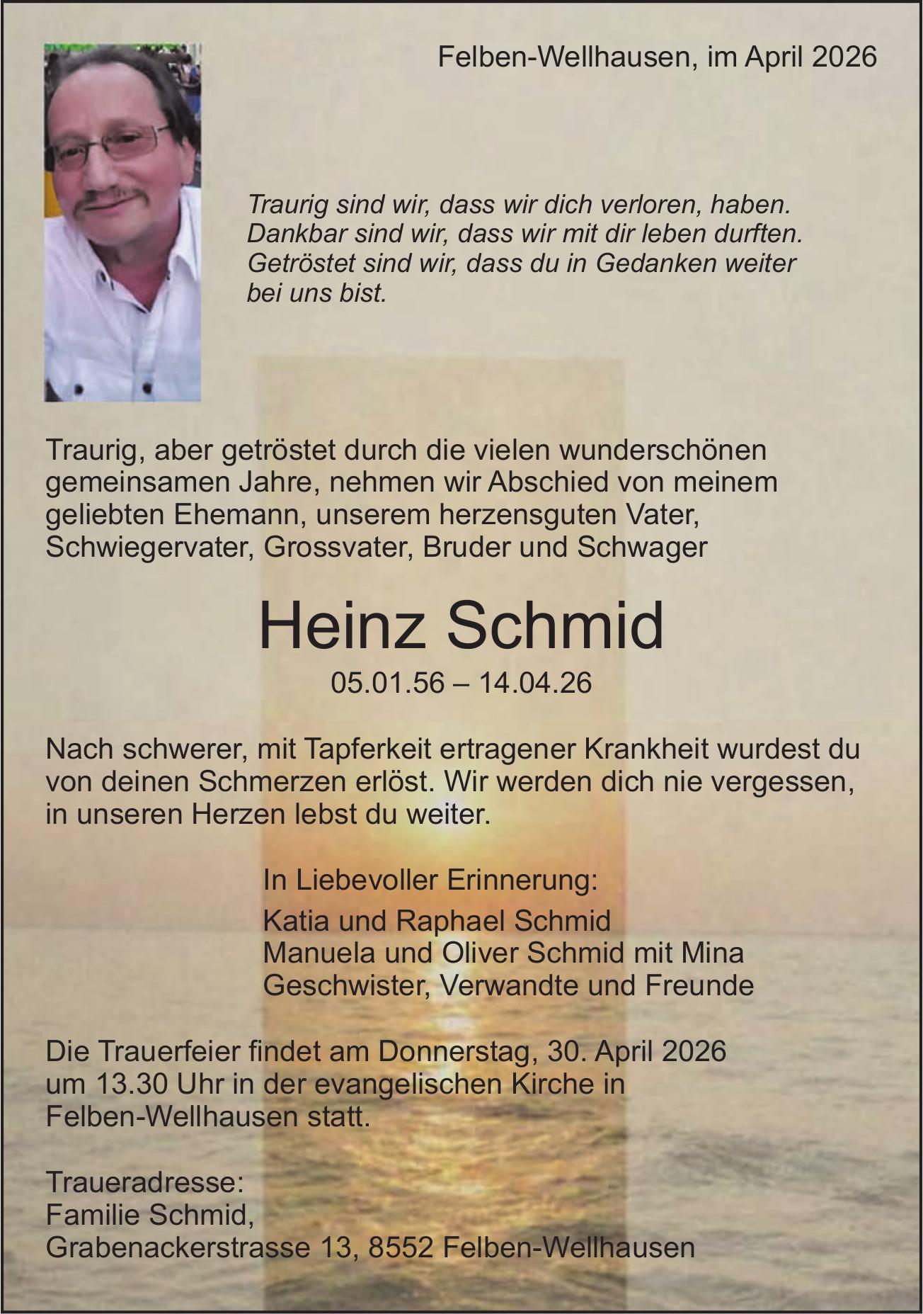 Schmid Heinz, April 2026 / TA