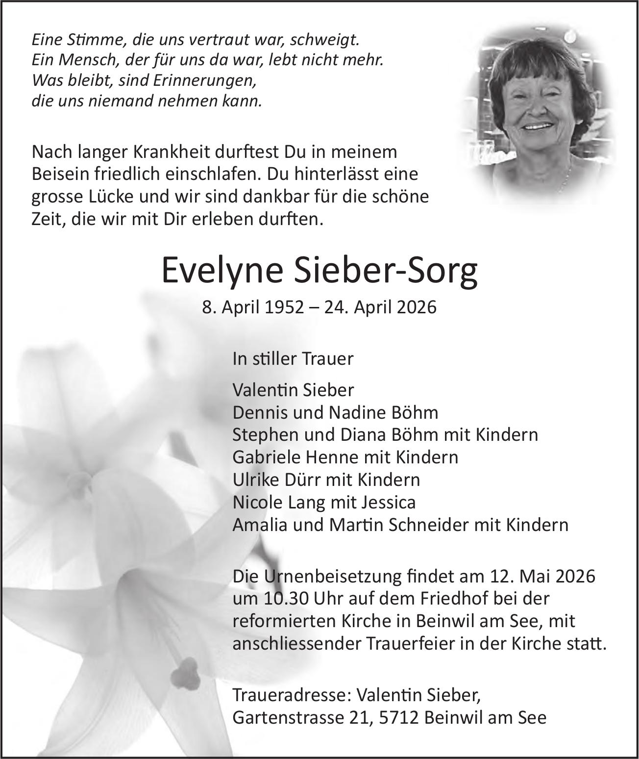 Sieber-Sorg Evelyne, April 2026 / TA
