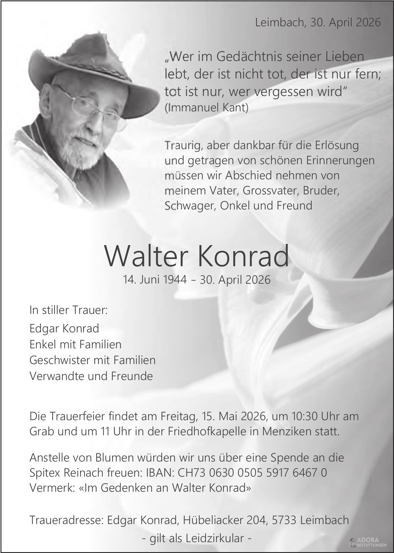 Konrad Walter, April 2026 / TA