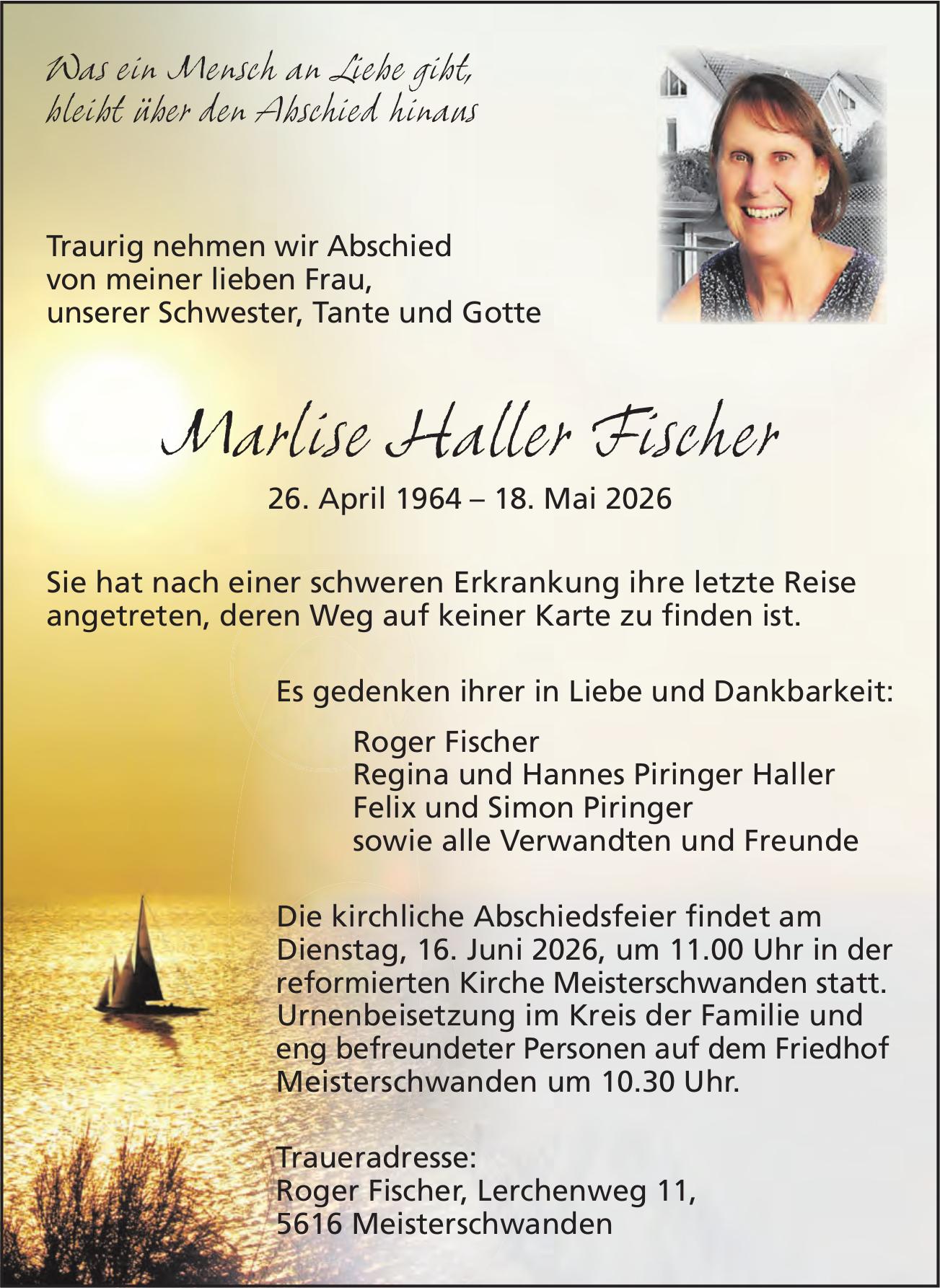 Haller Fischer Marlise, Mai 2026 / TA