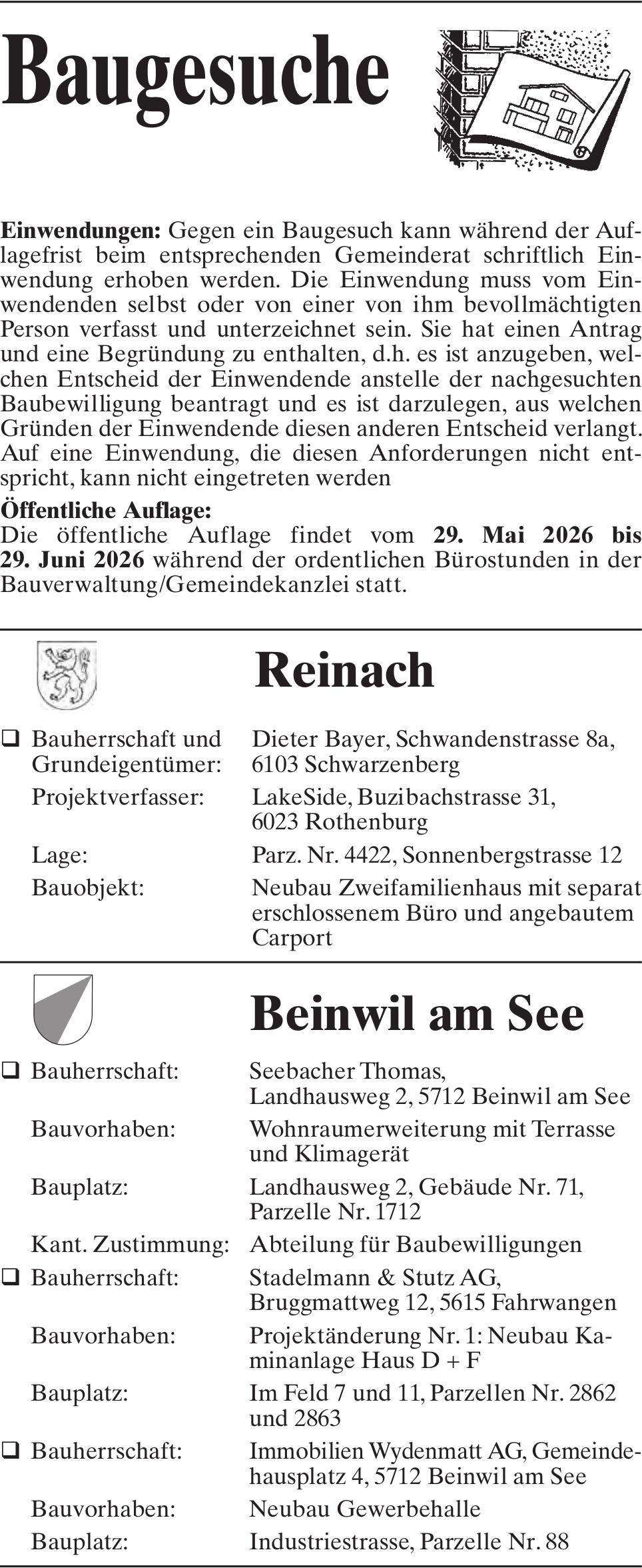 Baugesuche