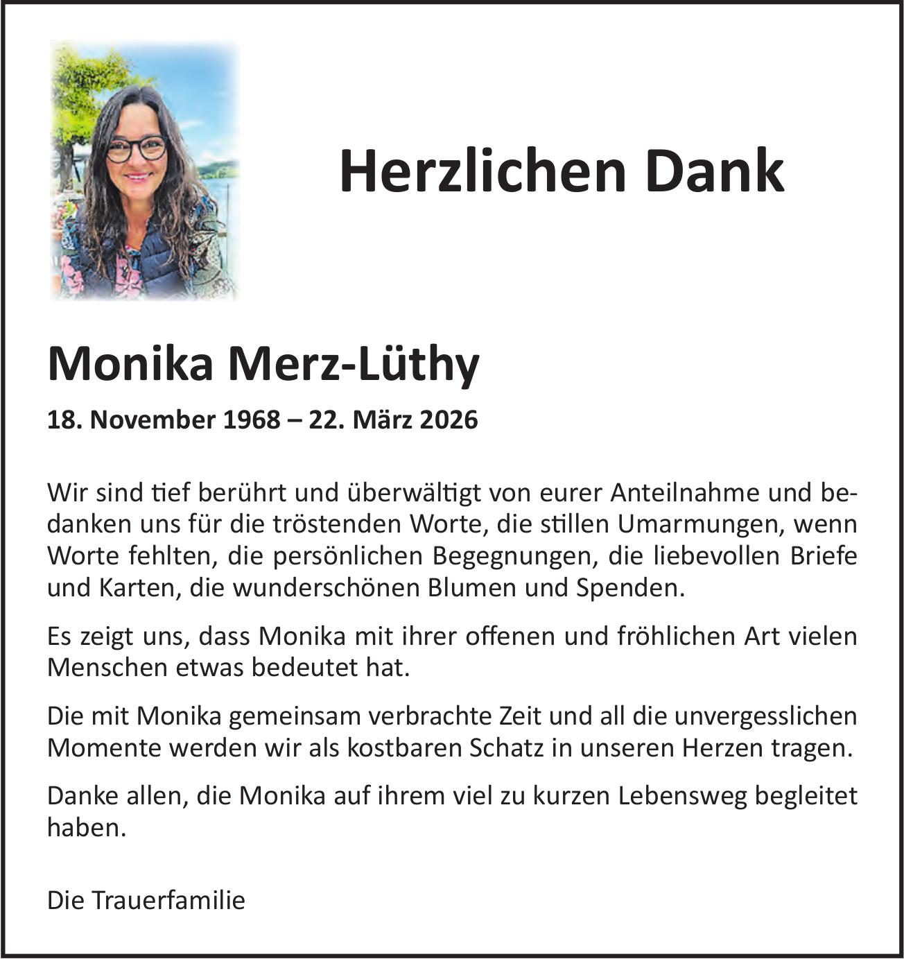 Merz-Lüthy Monika, im Mai 2026 / DS