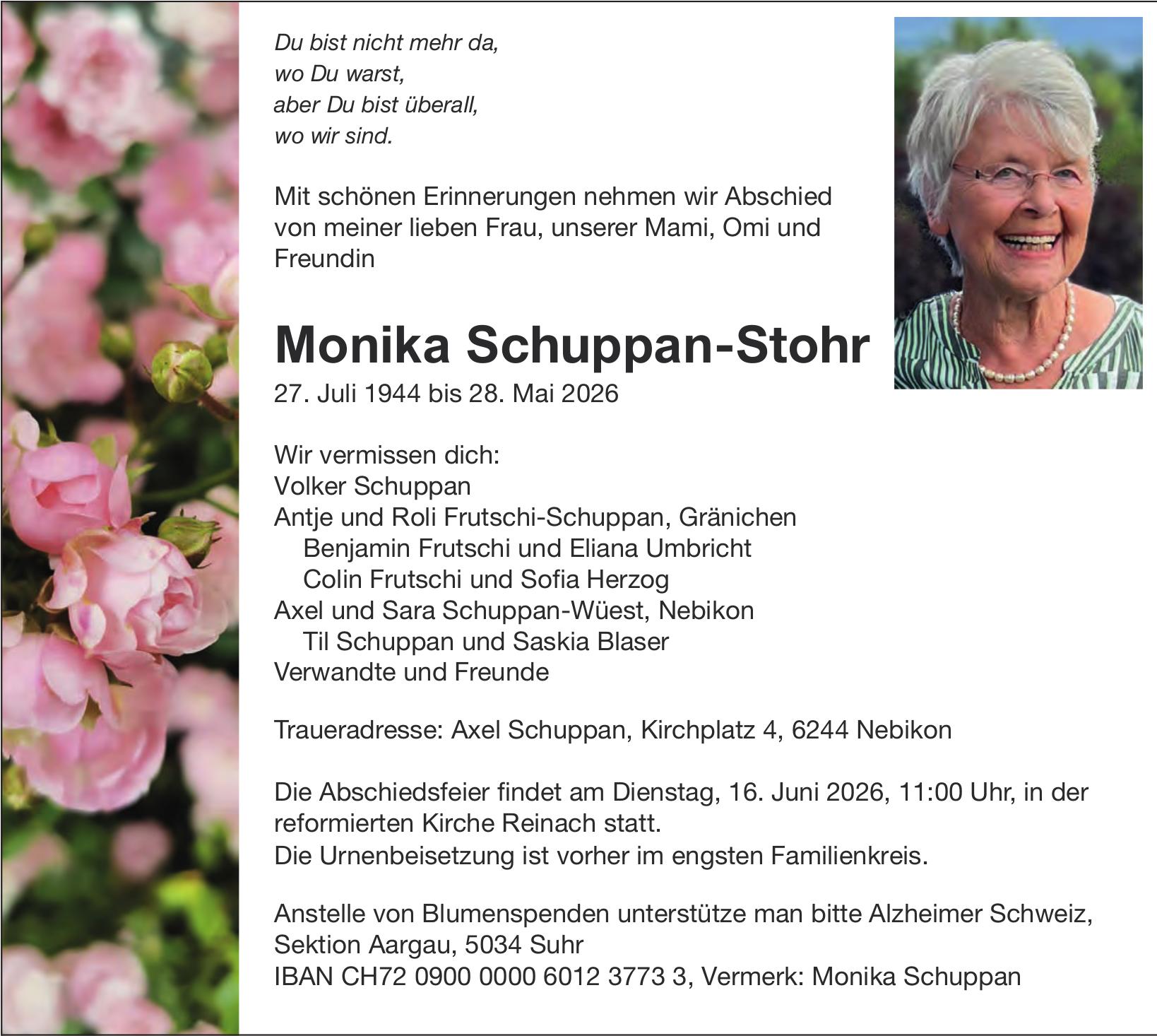 Schuppan-Stohr Monika, Mai 2026 / TA