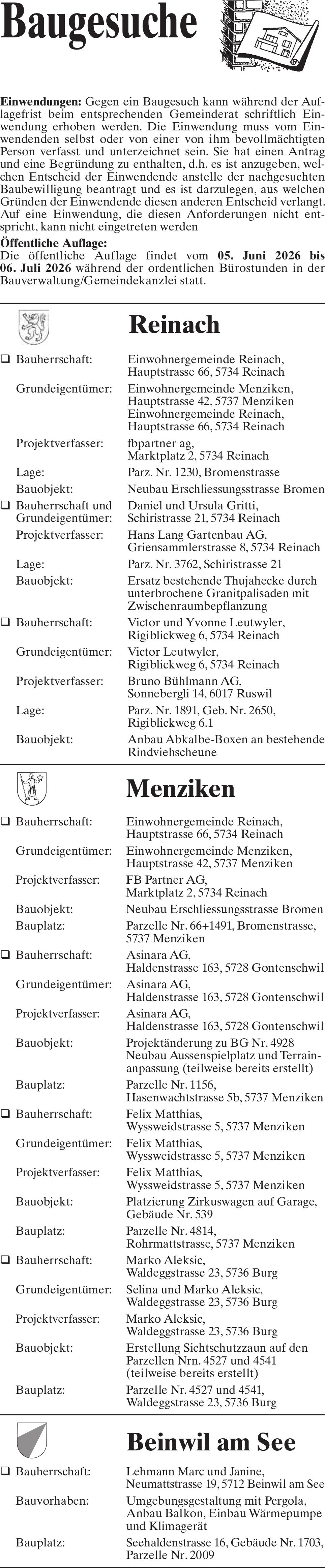 Baugesuche