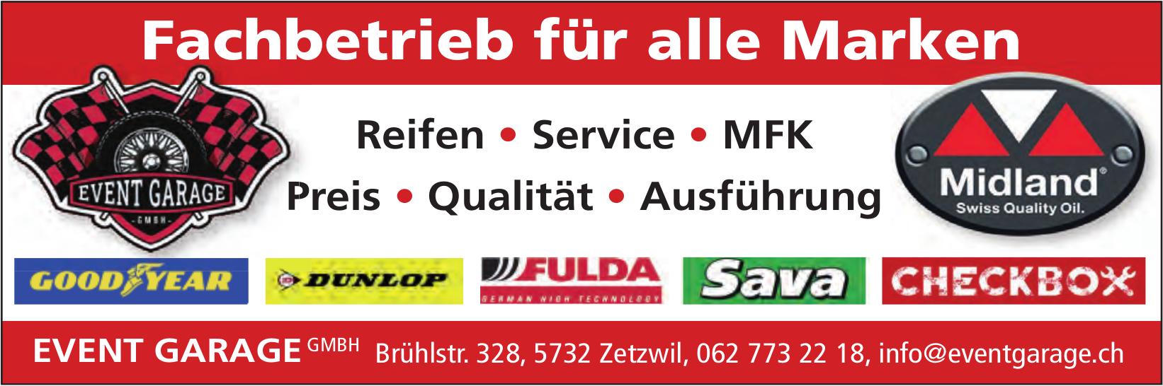 EVENT GARAGE GmbH, Zetzwil - Fachbetrieb für alle Marken