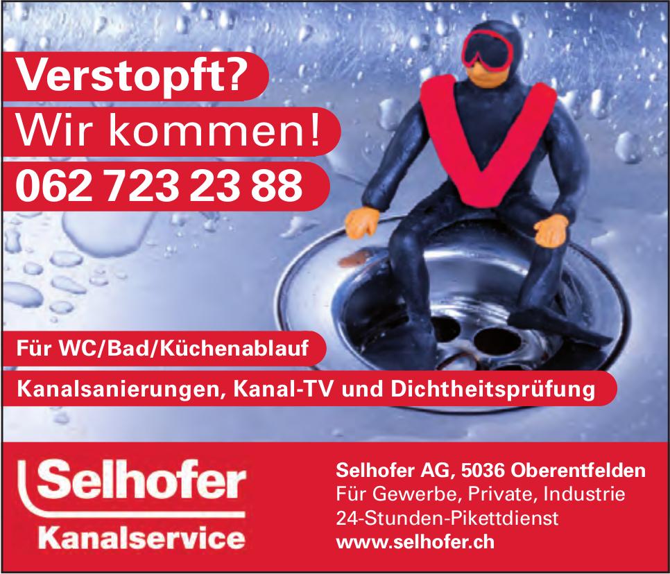 Selhofer AG, Oberentfelden - Verstopft? Wir kommen!