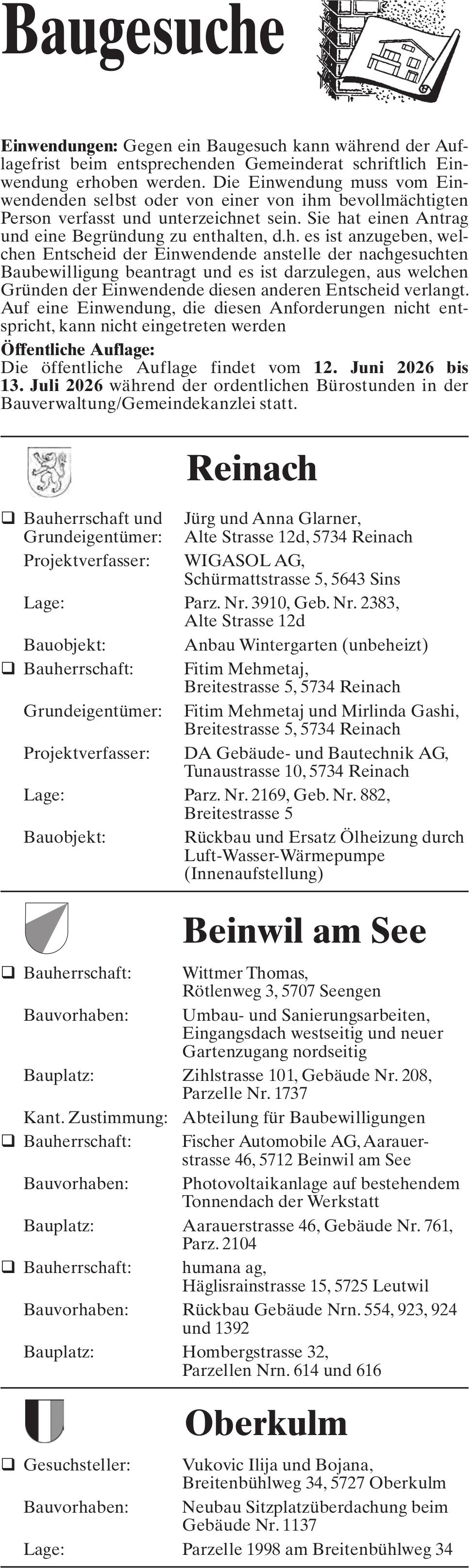 Baugesuche