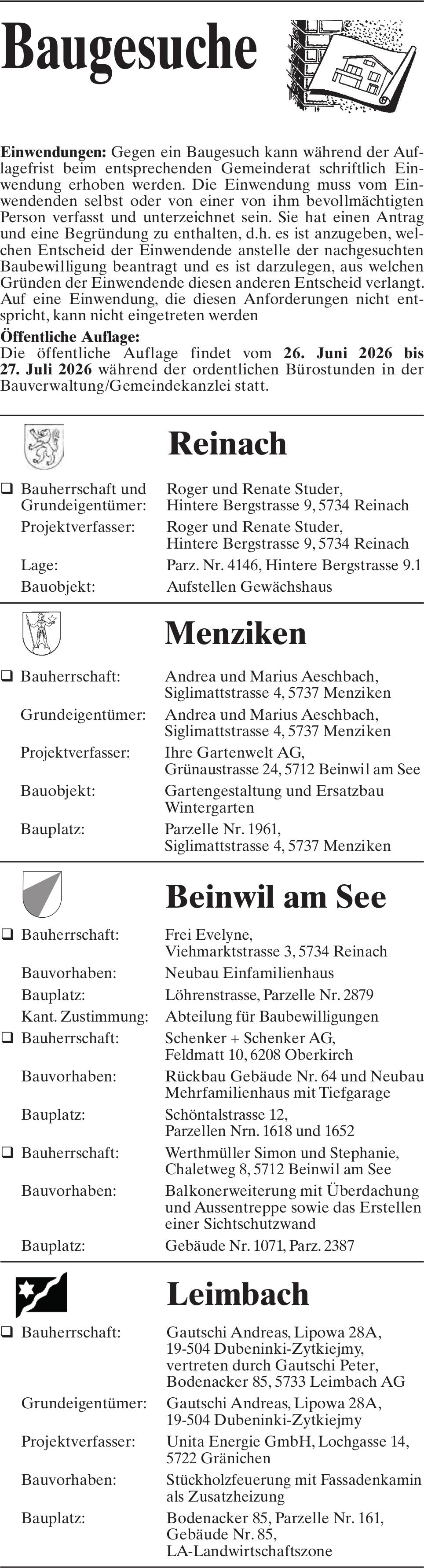 Baugesuche