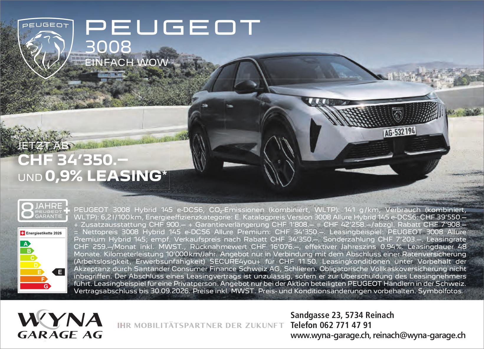 WYNA GARAGE AG, Reinach - EINFACH WOW