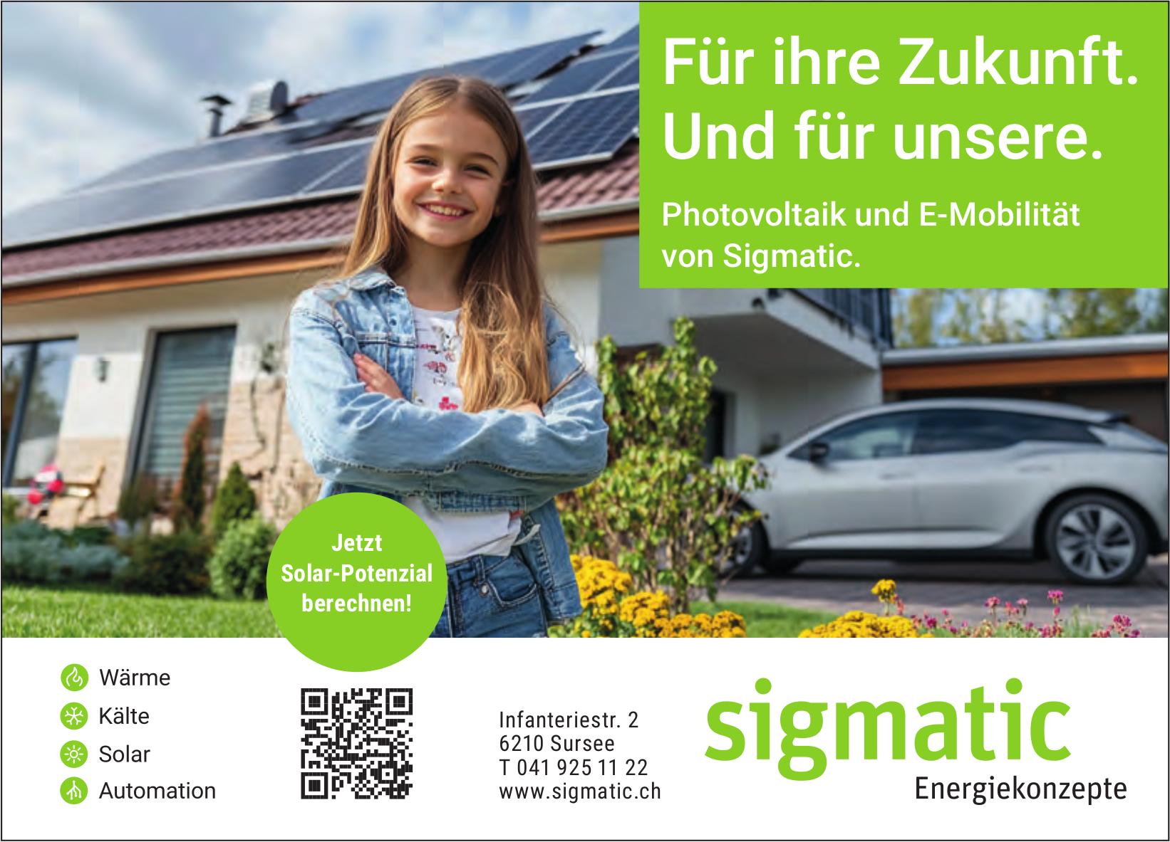 sigmatic, Sursee - Photovoltaik und E-Mobilität von Sigmatic.