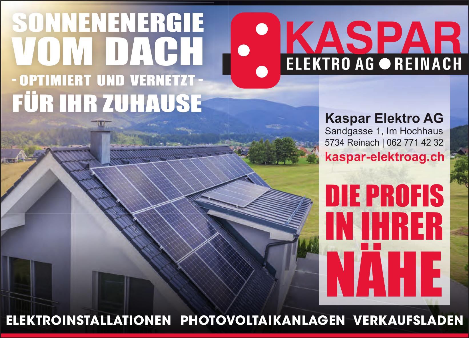 Kaspar Elektro AG, Reinach - SONNENENERGIE VOM DACH