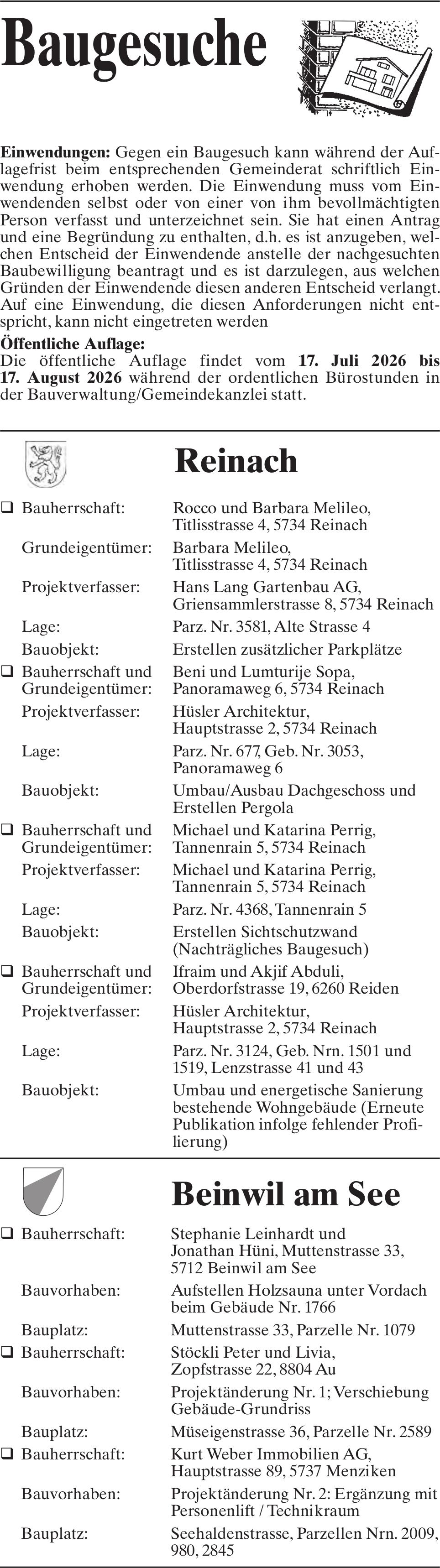 Baugesuche