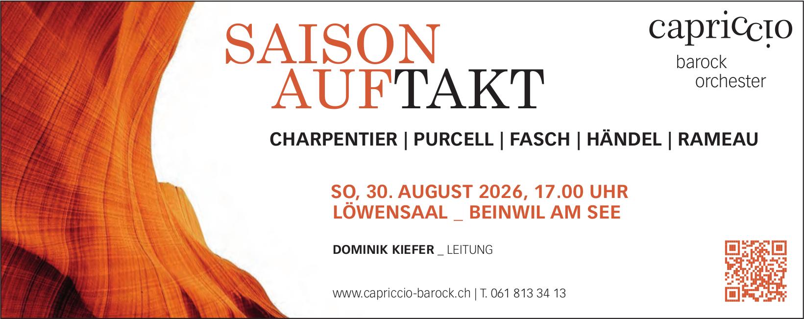 SAISON AUFTAKT, 30. August, Löwensaal, Beinwil Am See