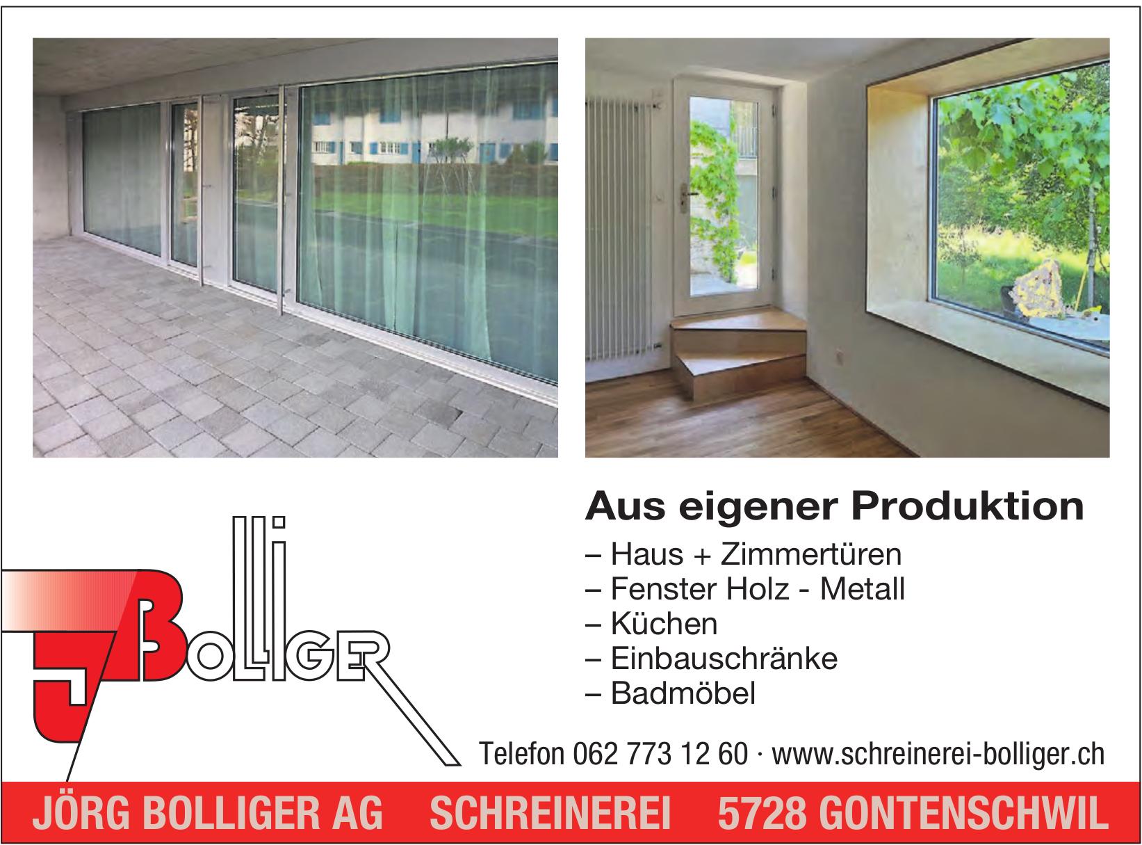 JÖRG BOLLIGER AG, Gontenschwil - Aus eigener Produktion