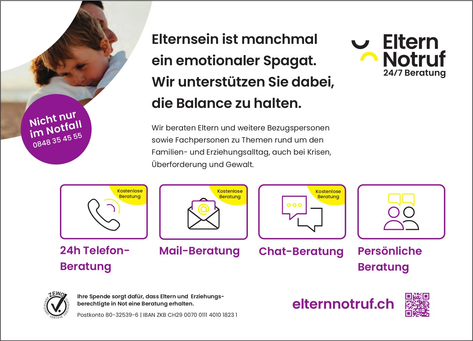 Eltern Notruf, Elternsein ist manchmal ein emotionaler Spagat.