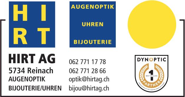 HIRT AG, Reinach - AUGENOPTIK UHREN BIJOUTERIE