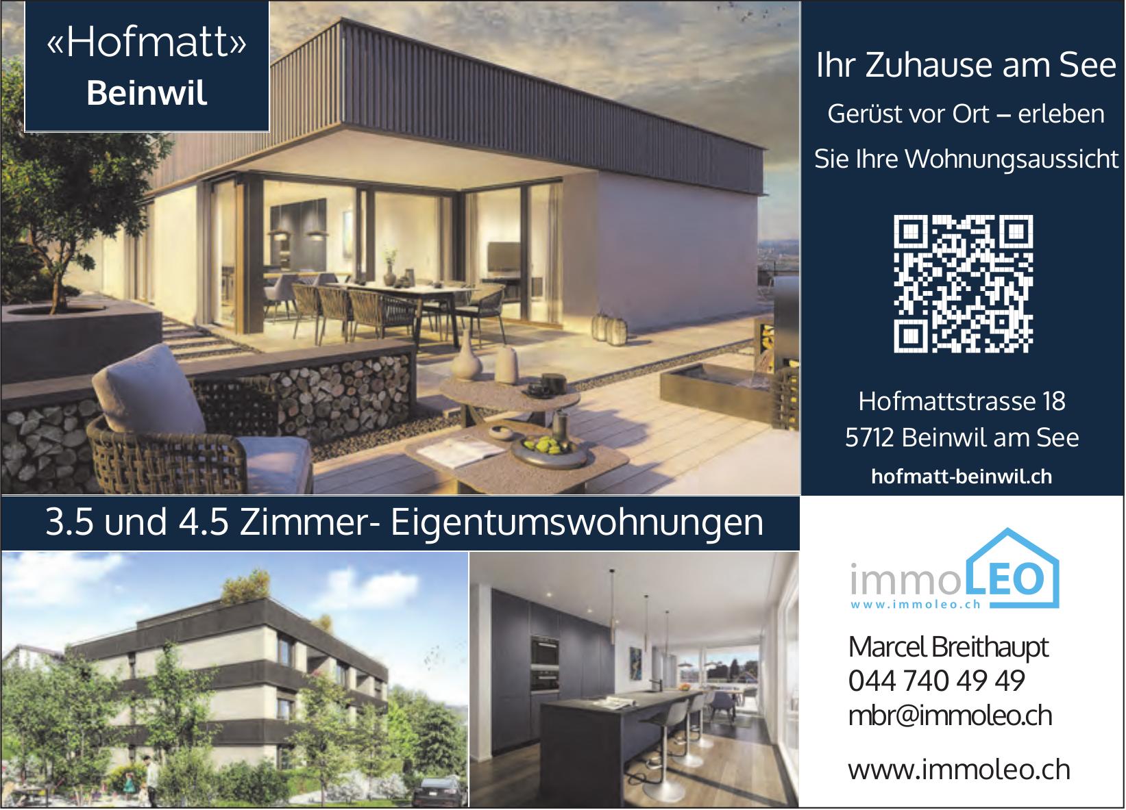 3.5 und 4.5 Zimmer- Eigentumswohnungen, Beinwil Am See, zu verkaufen
