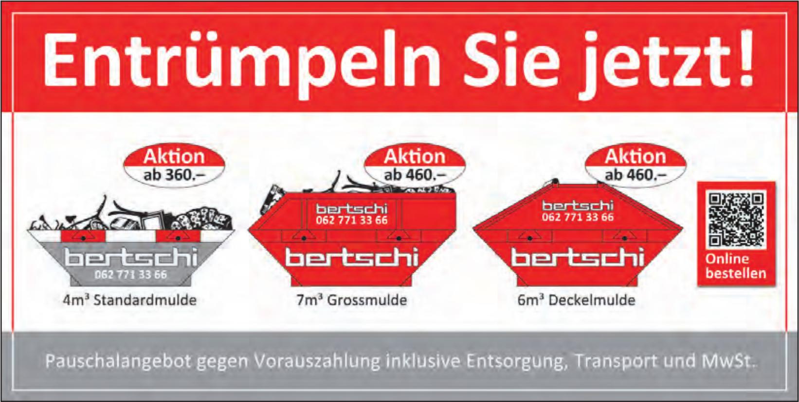 bertschi, Entrümpeln Sie jetzt!
