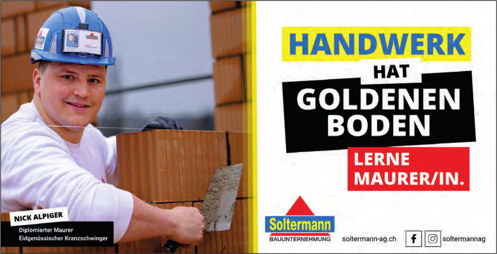 Maurer/in, Soltermann Bauunternehmung, Gesucht