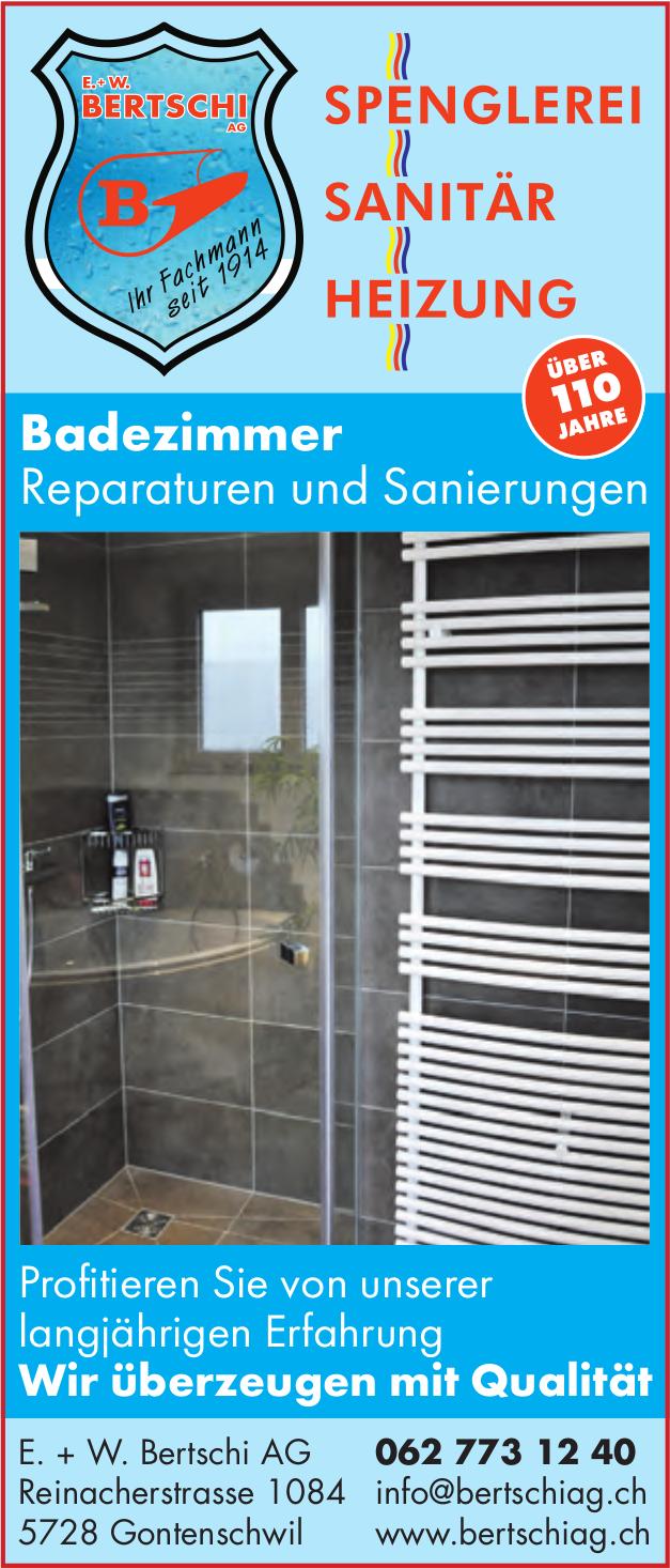 E. + W. Bertschi AG, Gontenschwil - Badezimmer Reparaturen und Sanierungen