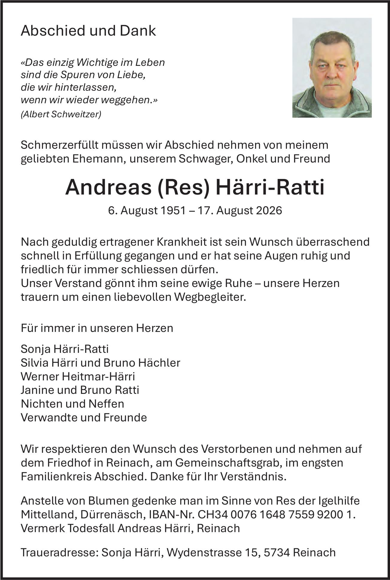 Härri-Ratti Andreas (Res), im August 2026 / DS