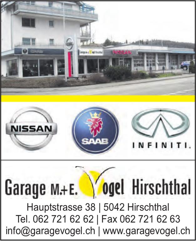 Garage M.+ E. Vogel, Hirschthal - NISSAN, SAAB & INFINITI