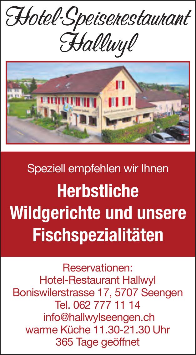 Hotel-Restaurant Hallwyl, Seengen - Herbstliche Wildgerichte und unsere Fischspezialitäten